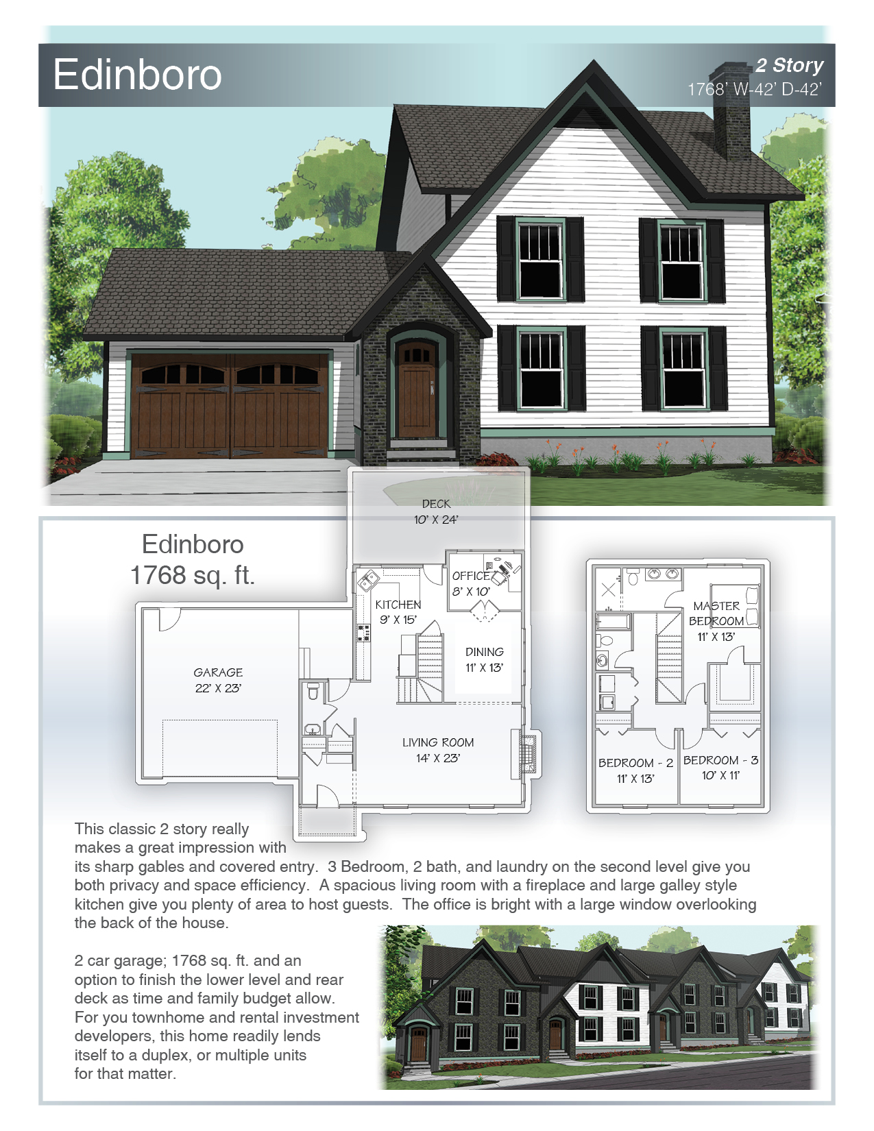 Edinboro 2 Story House Plan Mead Lumber